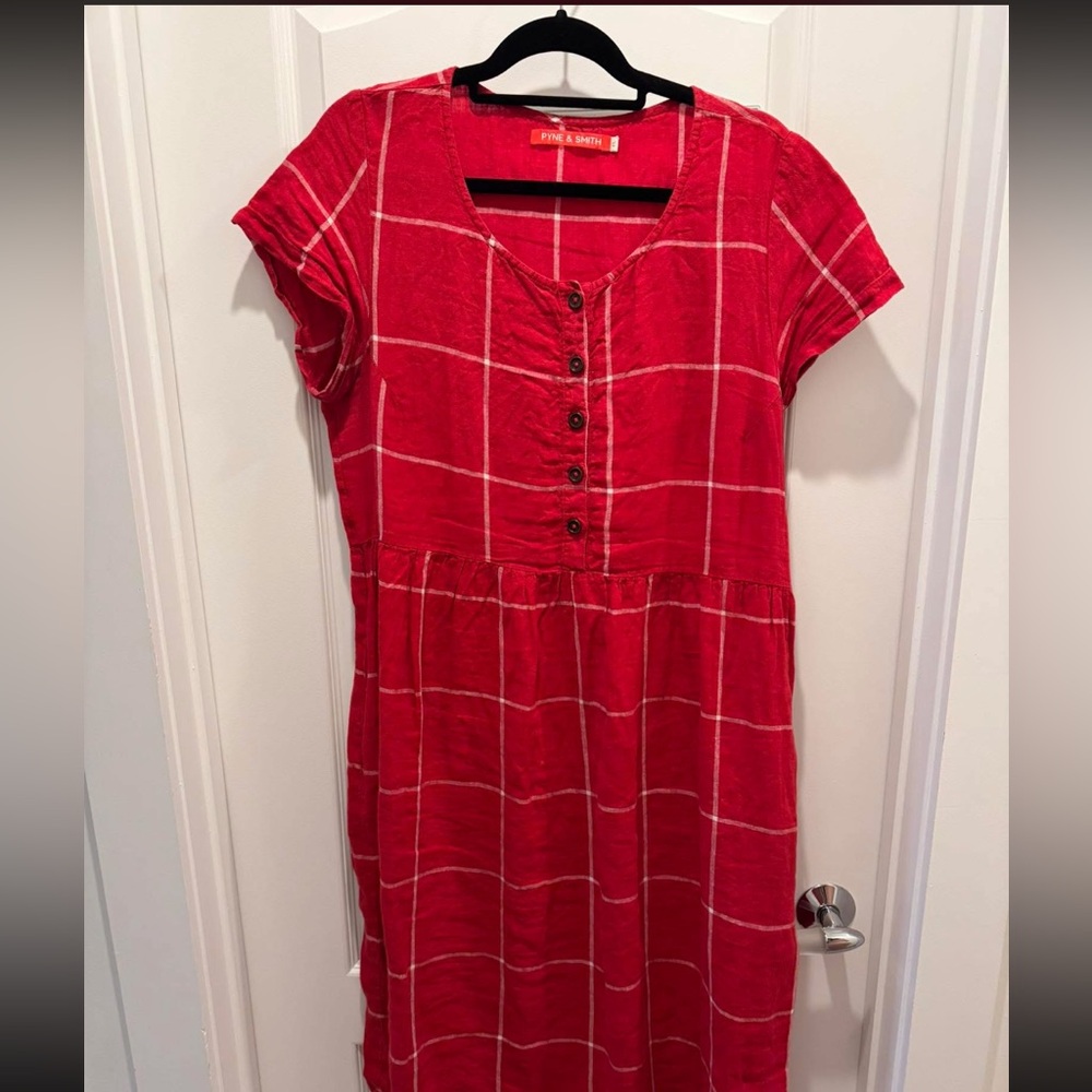 ISO Pyne & Smith Red Windowpane L or XL